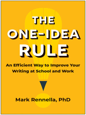 cover image of The One-Idea Rule
